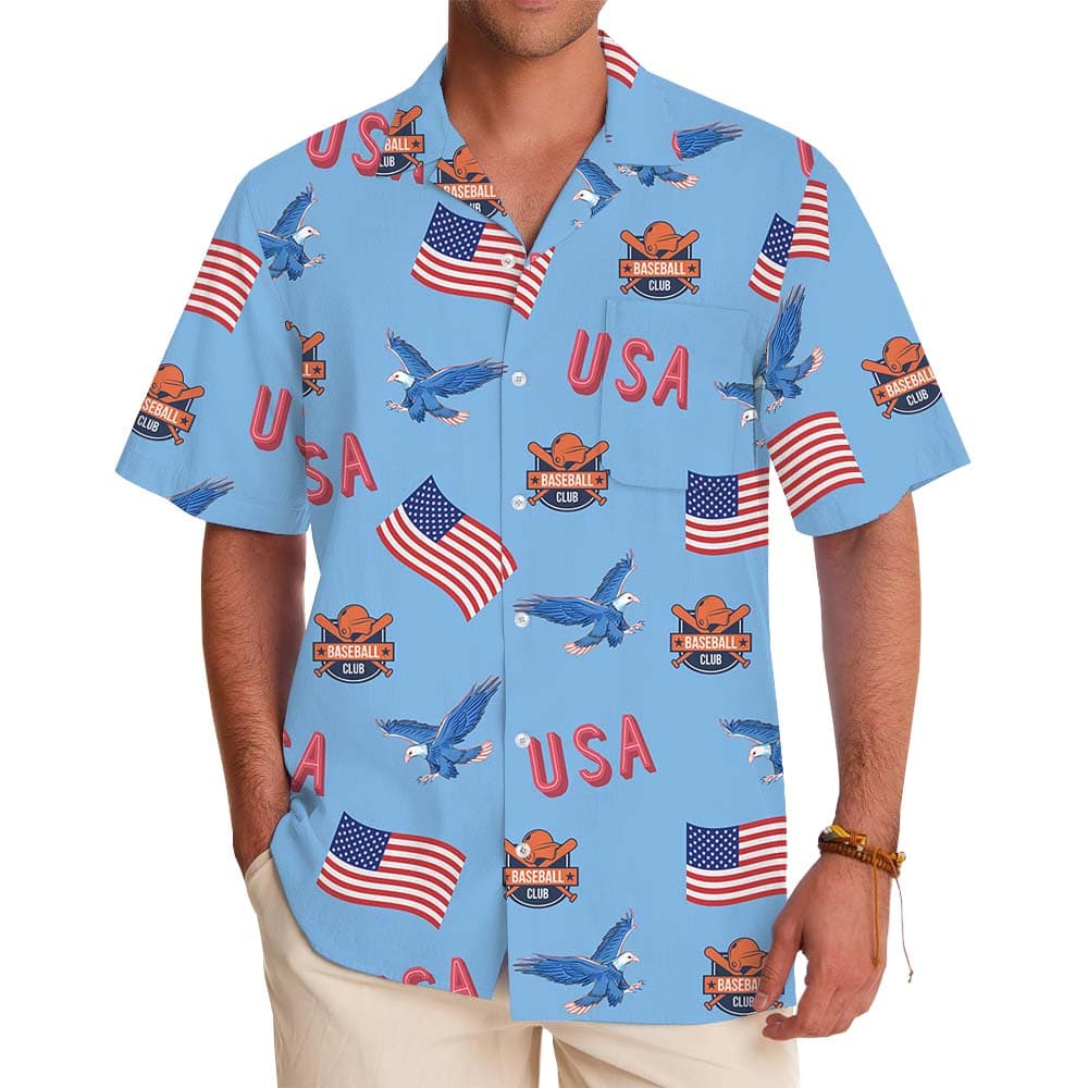 4th Of July Custom Logo Hawaiian Shirt