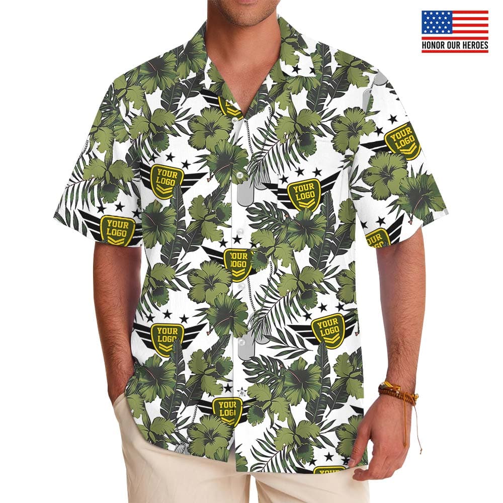 Army Military Hawaiian Shirt With Custom Logo