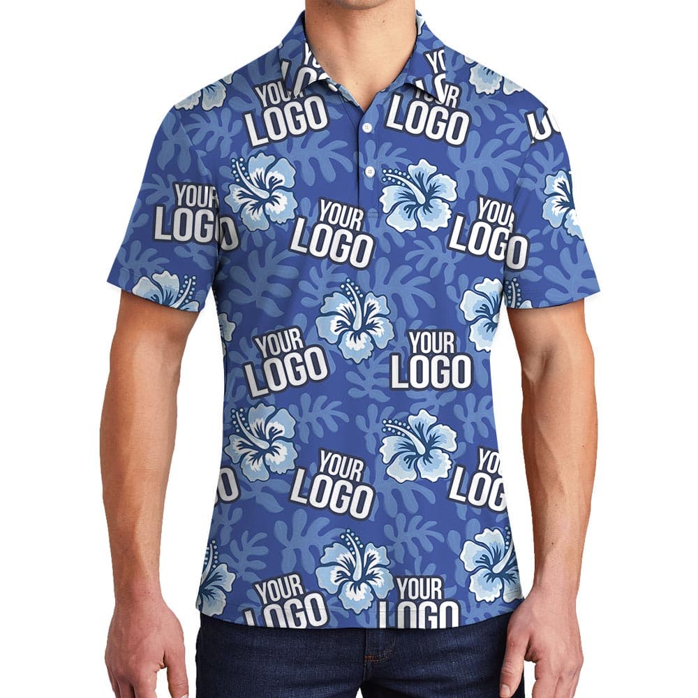 Bulk Order Custom Team Logo Hawaiian Polo No Minimum