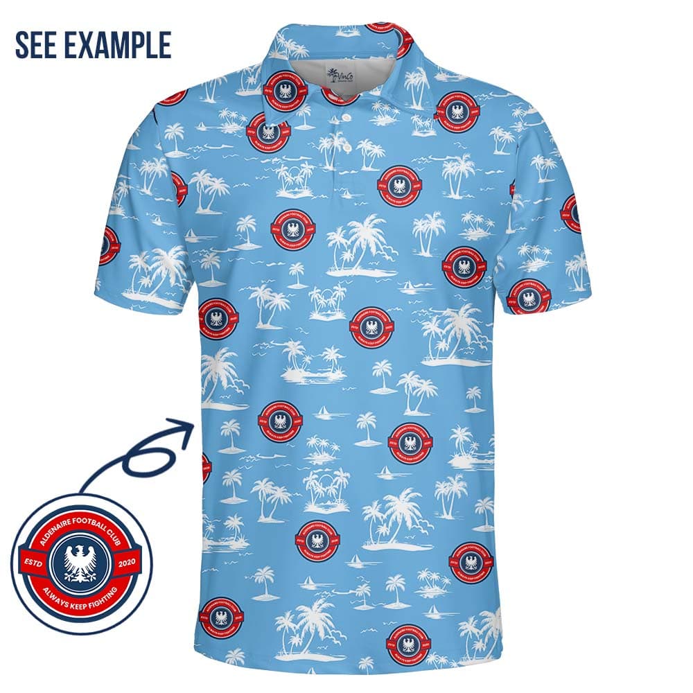 Company Collared Polo Shirt With Beach Vibes