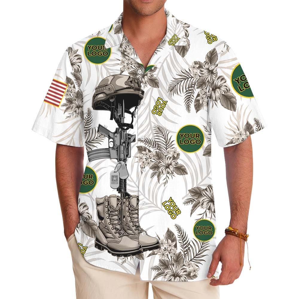 Custom Army Logo Military Aloha Shirt