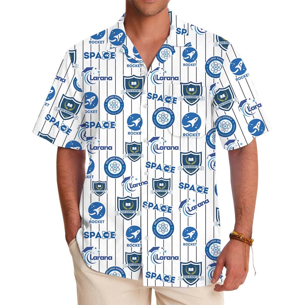 Custom Logo Hawaiian Shirt With Preview No Minimum