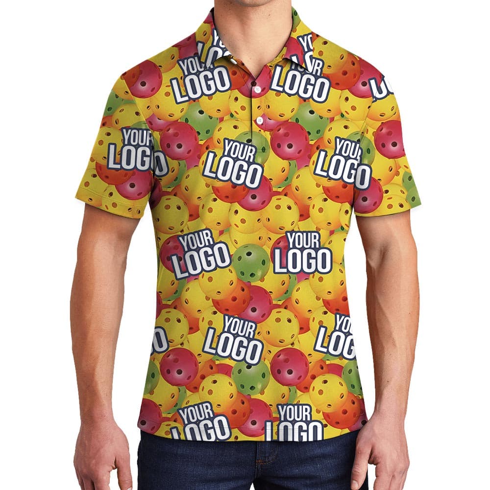 Funny Custom Logo Pickleball Polo Shirt