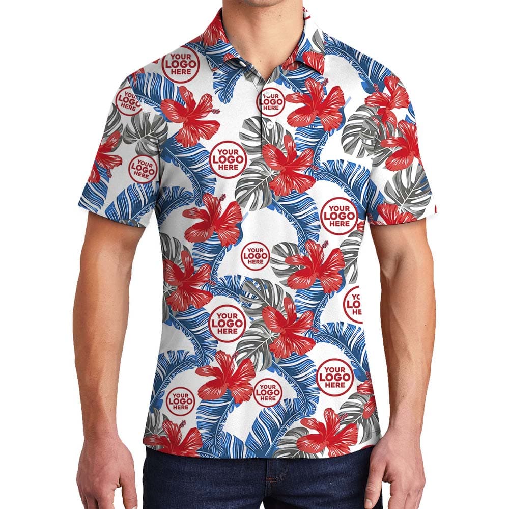 Hibiscus Haven Custom Collared Polo Shirt