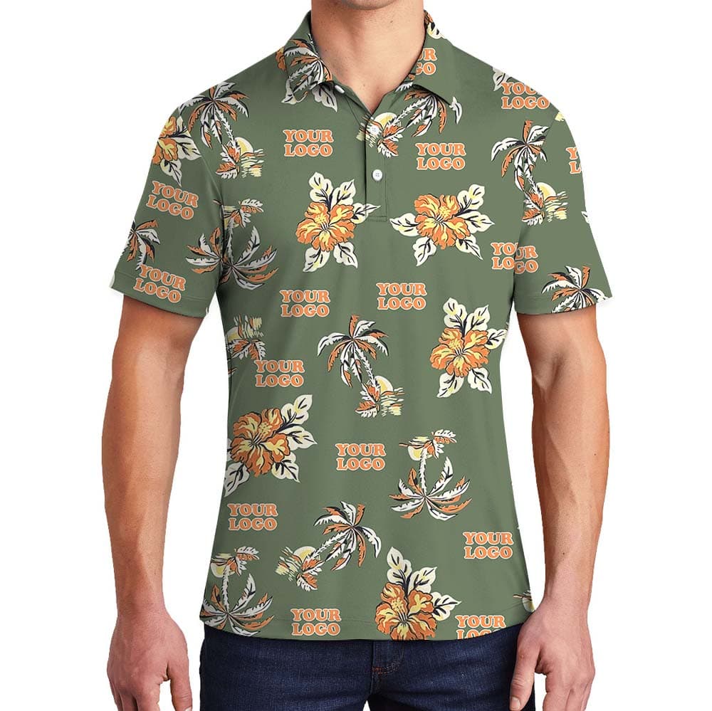 Lush Hibiscus Logo Polo Shirt For Company
