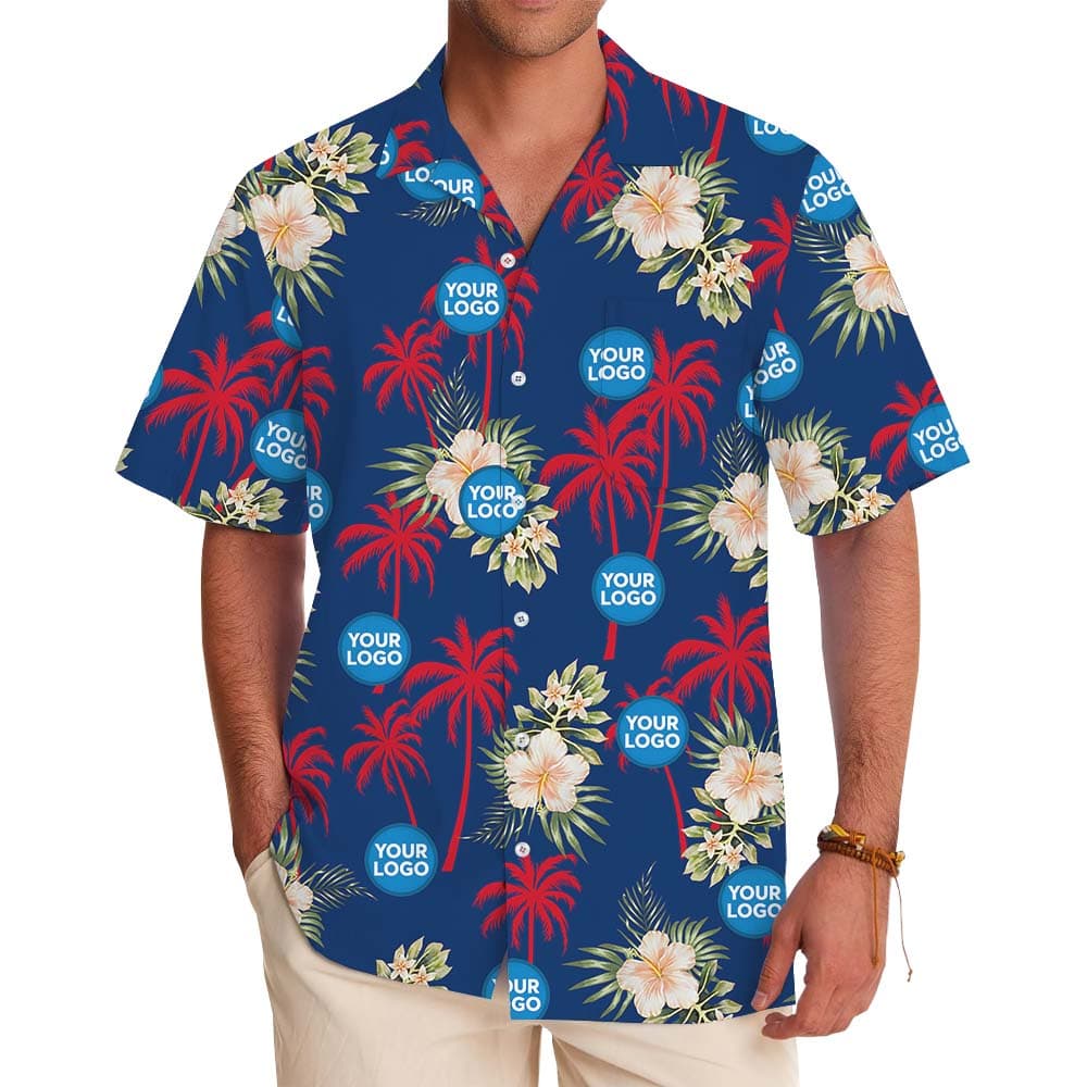 Palm Tree Hibiscus Personalized Hawaiian Shirt For Brand