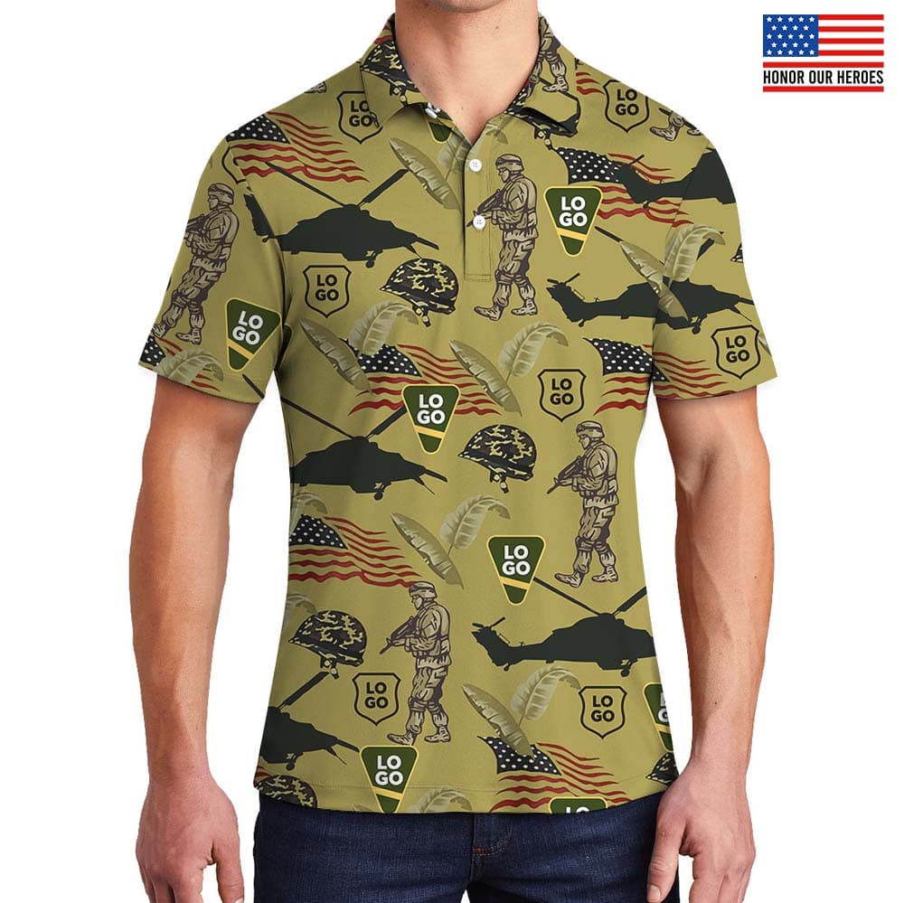Patriot Jungle Flight Military Polo Shirt With Logo