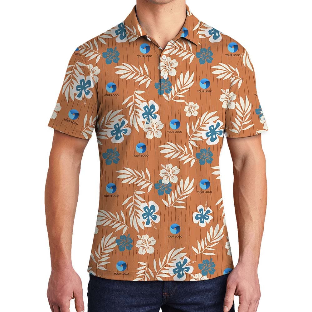 Personalized Orange Polo Shirt With Logo For Branding