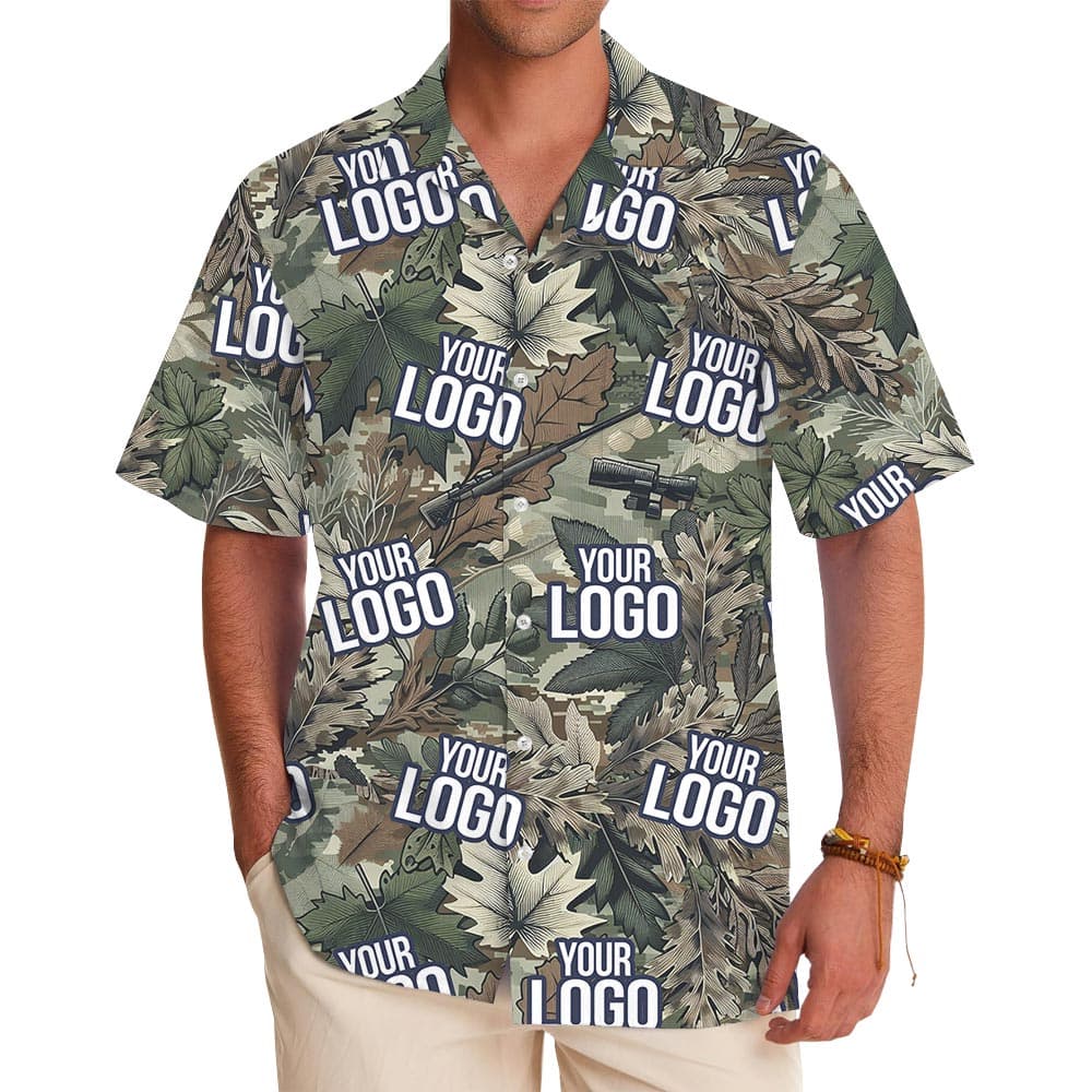 Personalized Tactical Party Tropical Shirt With Military Unit Logo