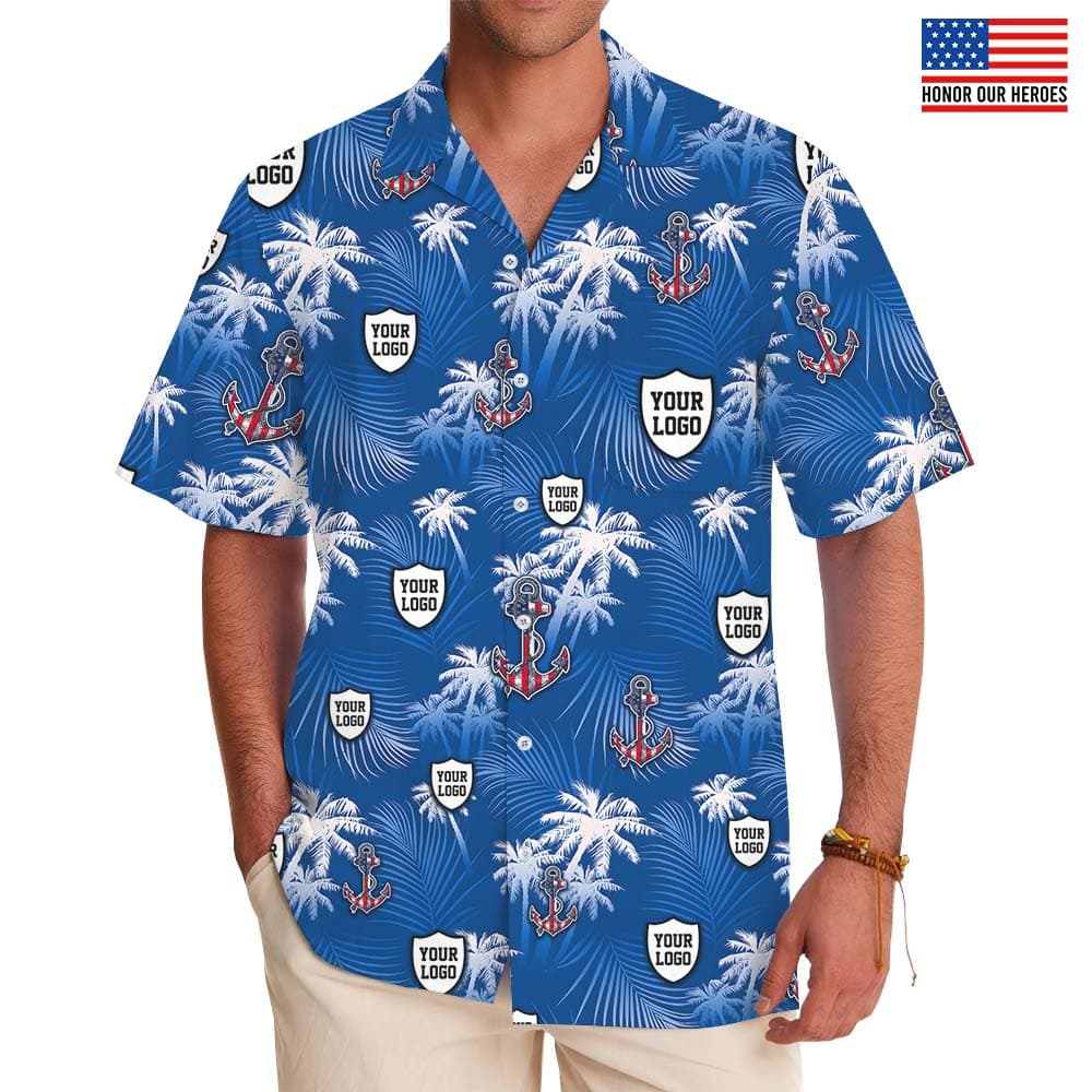 US Navy Hawaiian Shirt With Custom Logo