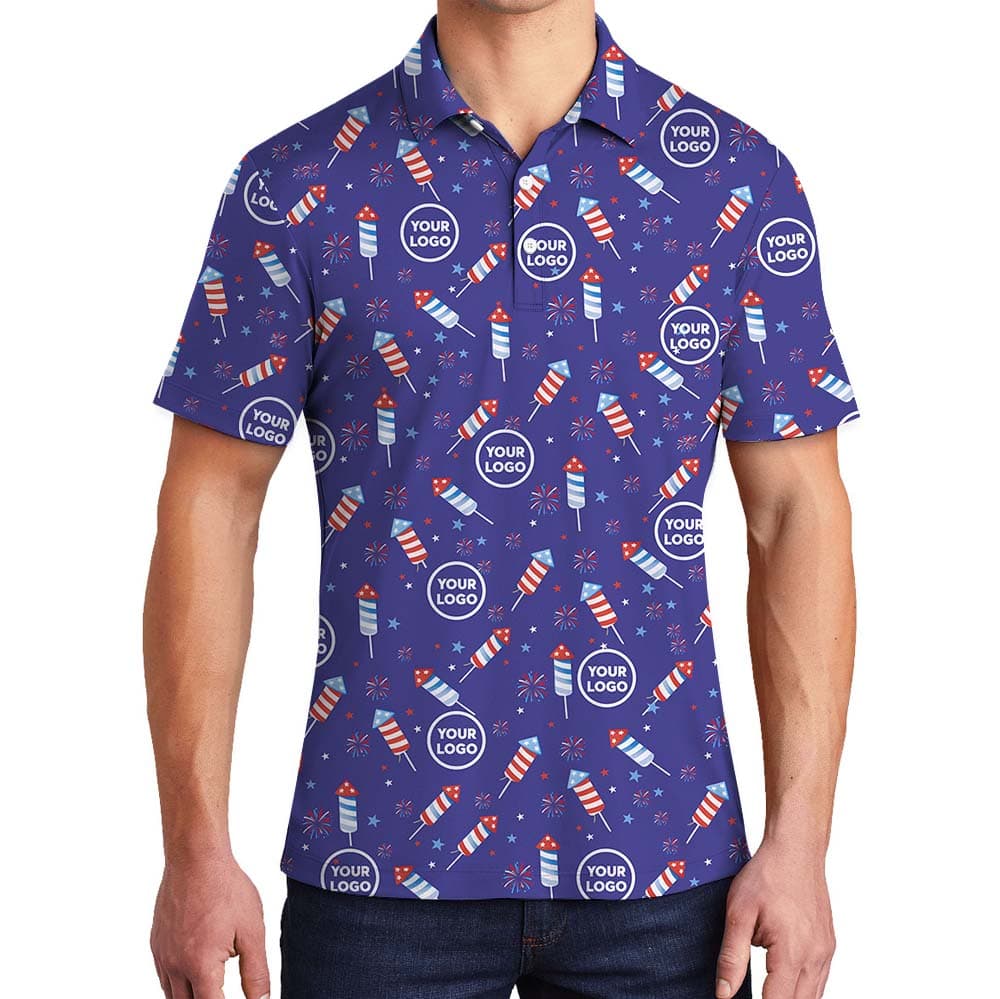USA Independent Day Polo Shirt With Custom Logo