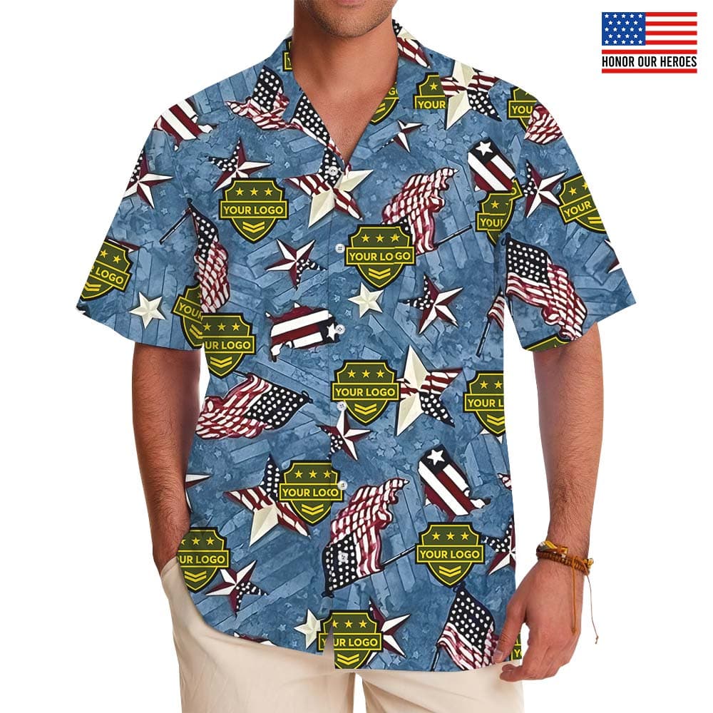 USA Military Button Up Shirt With Custom Logo