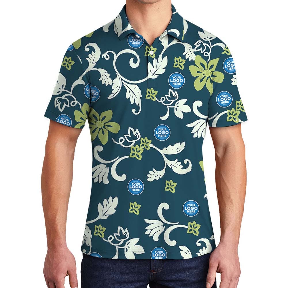 Vintage Collared Polo Shirt With Customized Logo