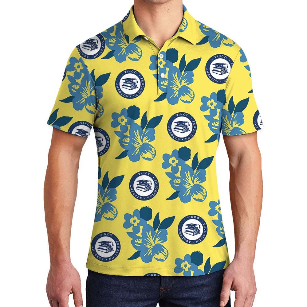 Yellow Polo Company Shirt With Custom Logo