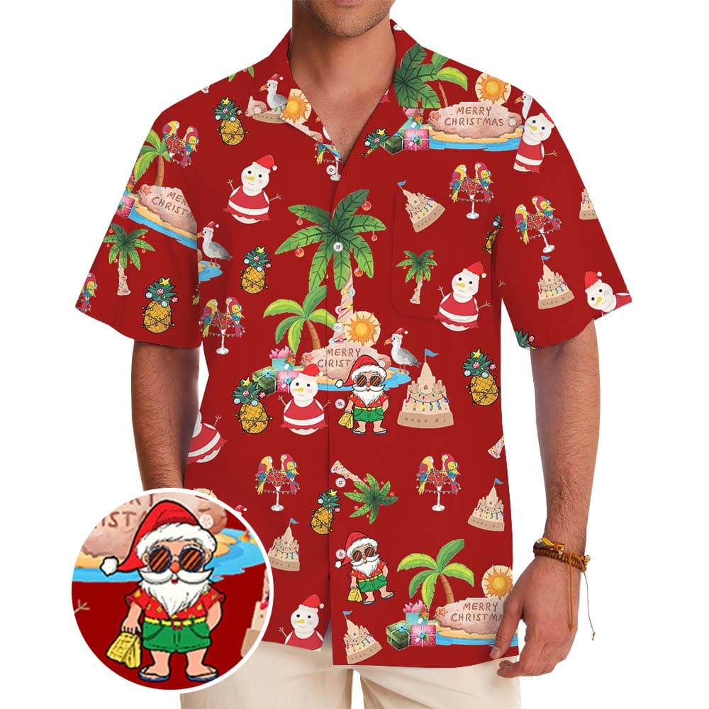 Christmas In July Red Hawaiian Shirt