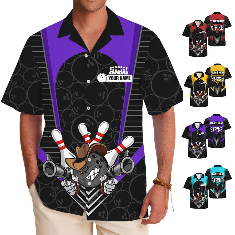 Cool Bowling Hawaiian Shirt With Custom Name And Color