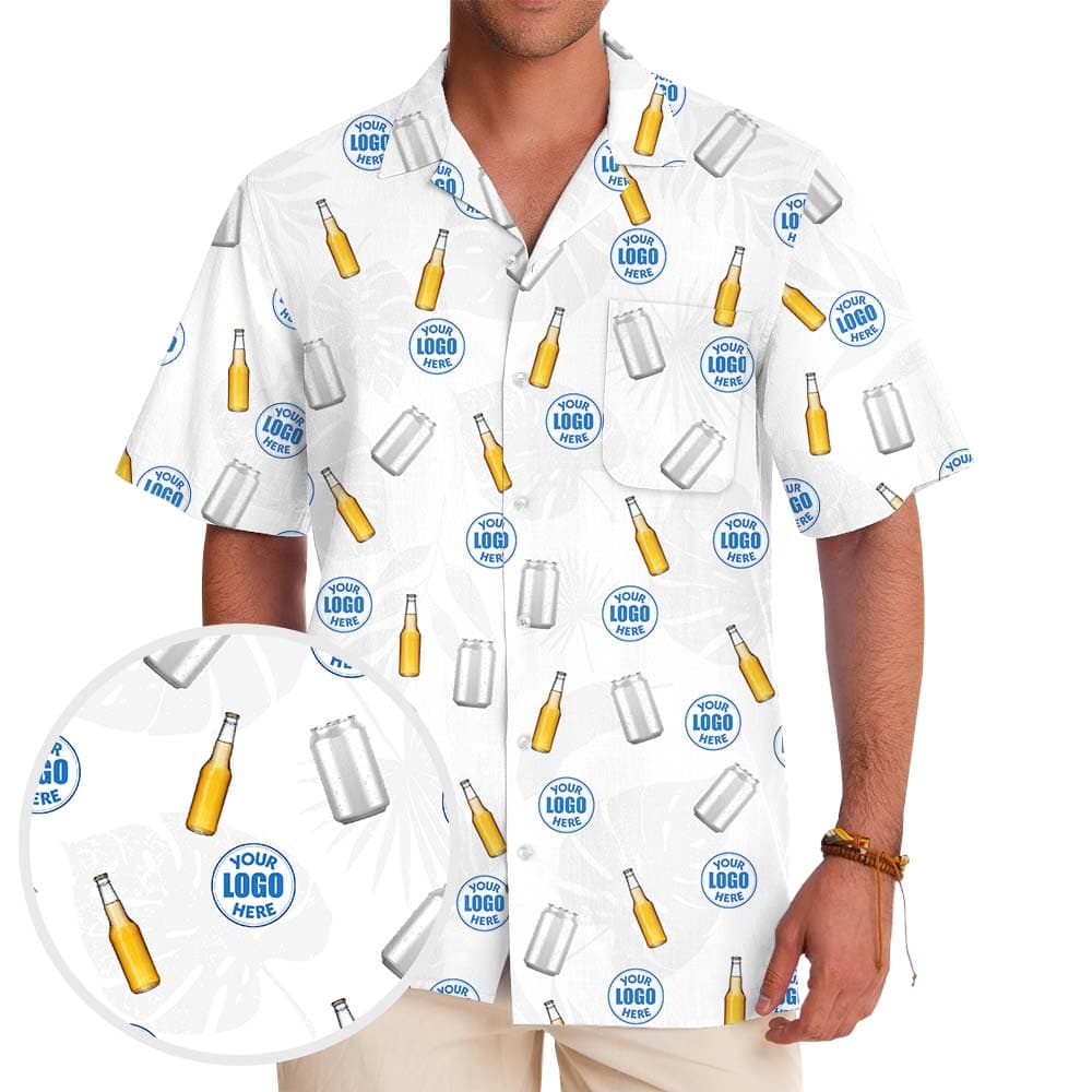 Custom Logo Beer Theme Hawaiian Shirt With Preview
