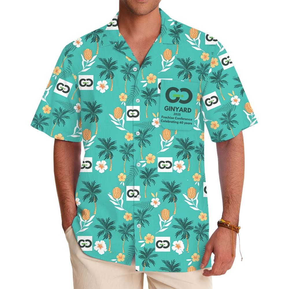 Custom Logo Conference Hawaiian Shirt With Preview