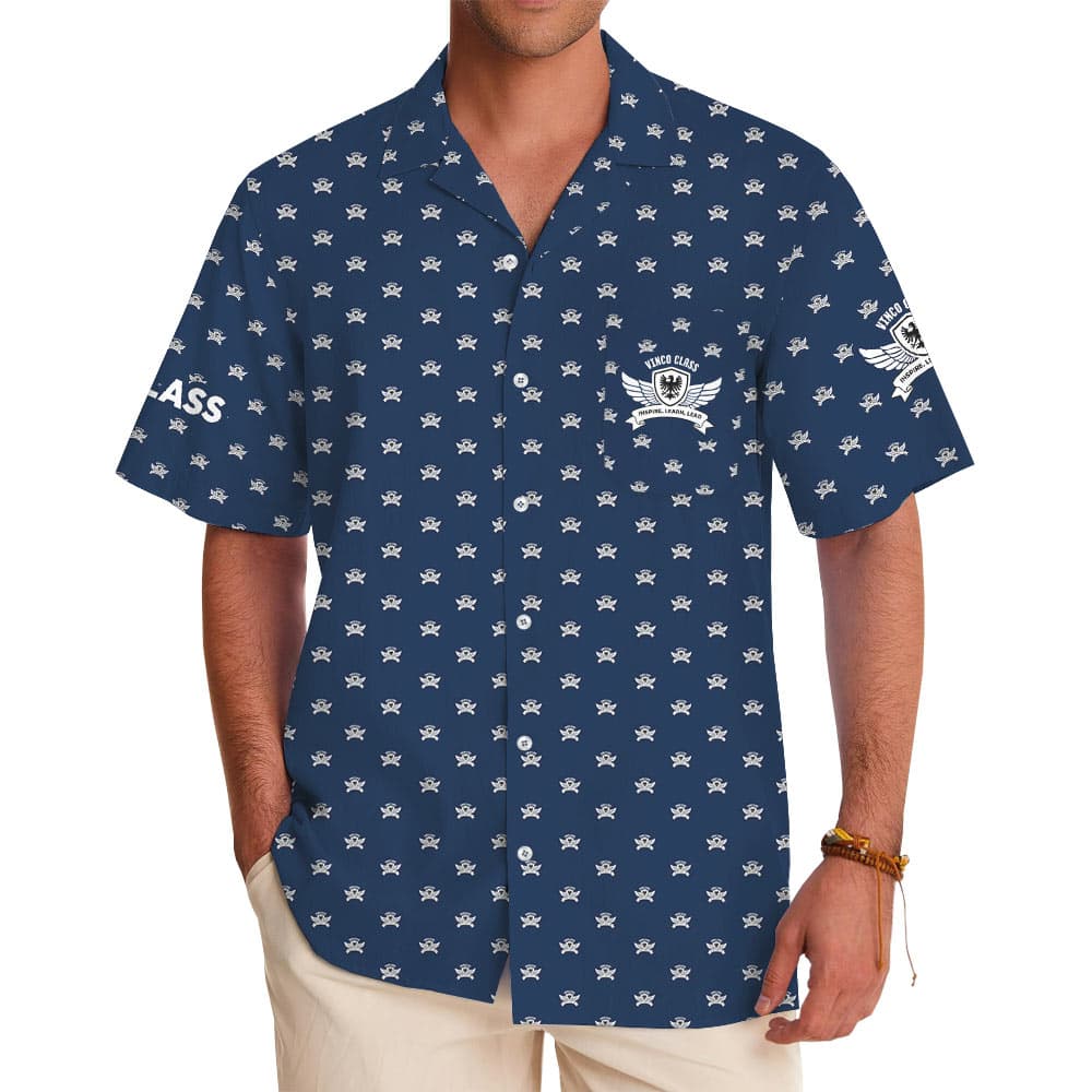 Custom Multiple Logo And Text Button Up Shirt With Preview