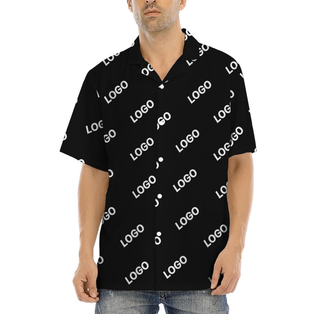 Custom Your Design Button Up Shirt Cotton Blend