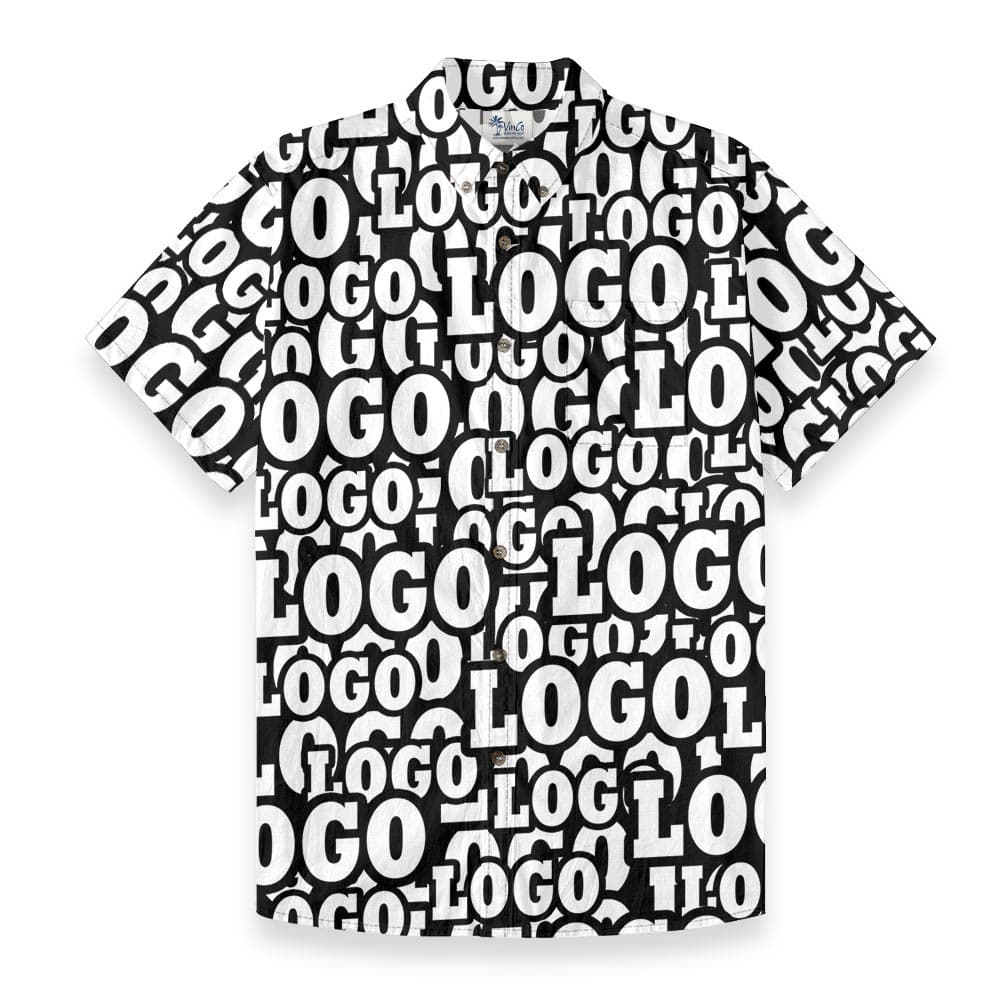 Full Custom Your Logo Men's Cotton Button Down Shirt