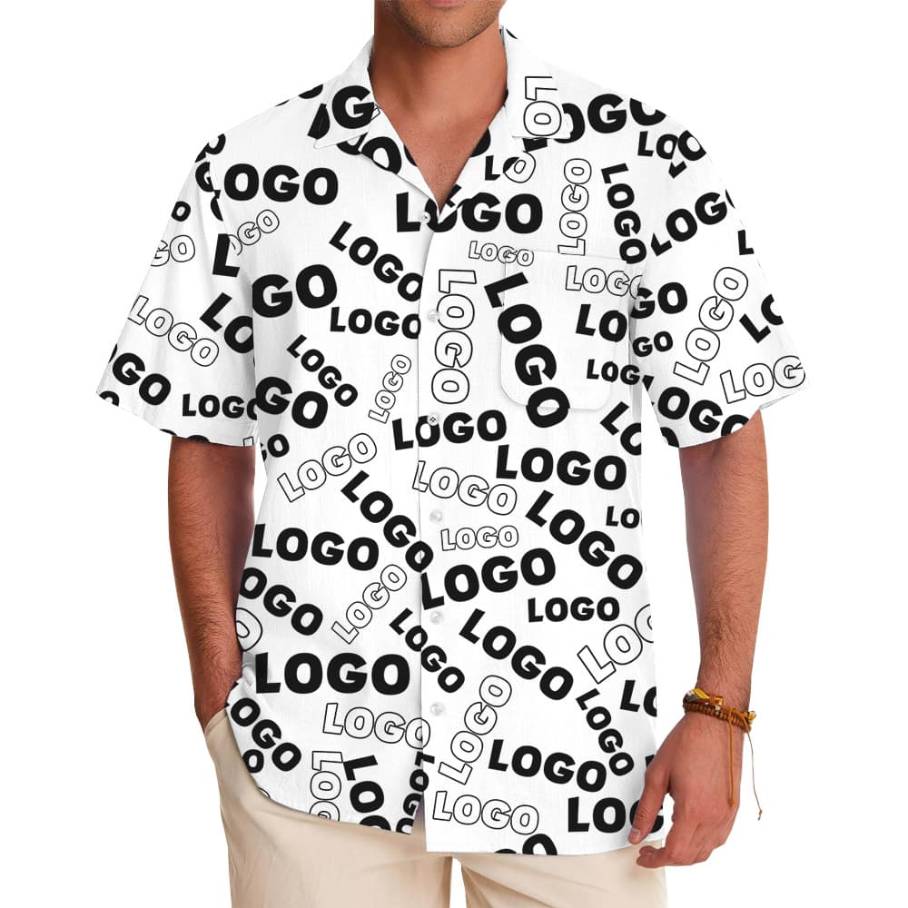 Fully Custom Logo Hawaiian Shirt With Preview