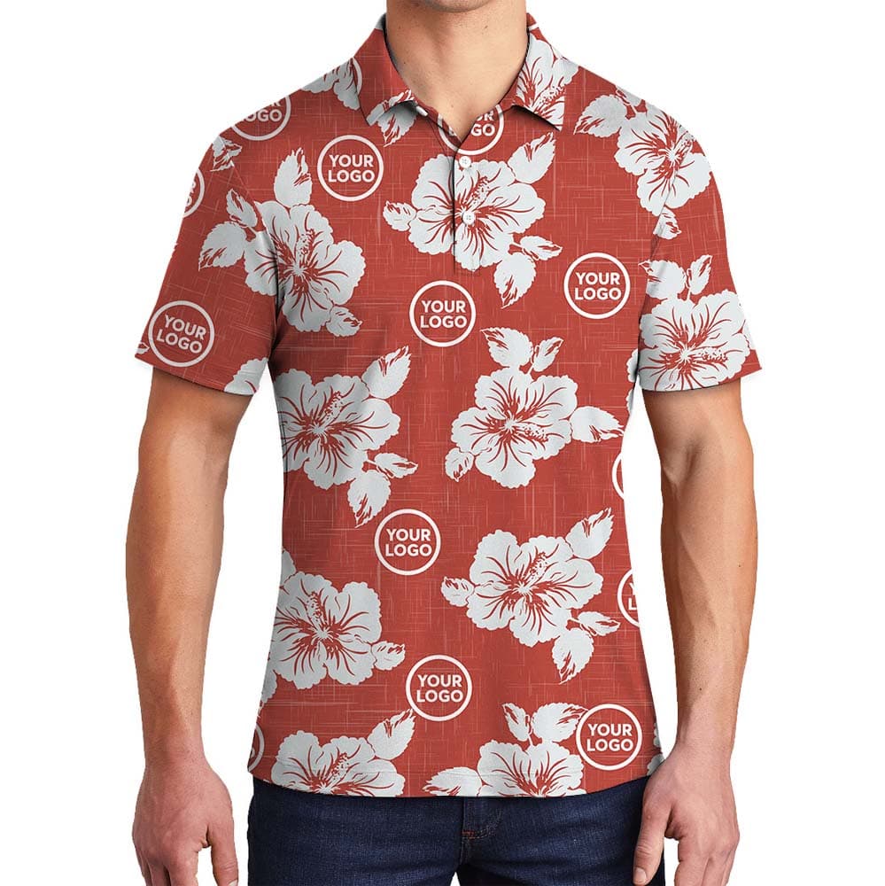 Personalized Red Polo Shirt With Custom Branding Logo