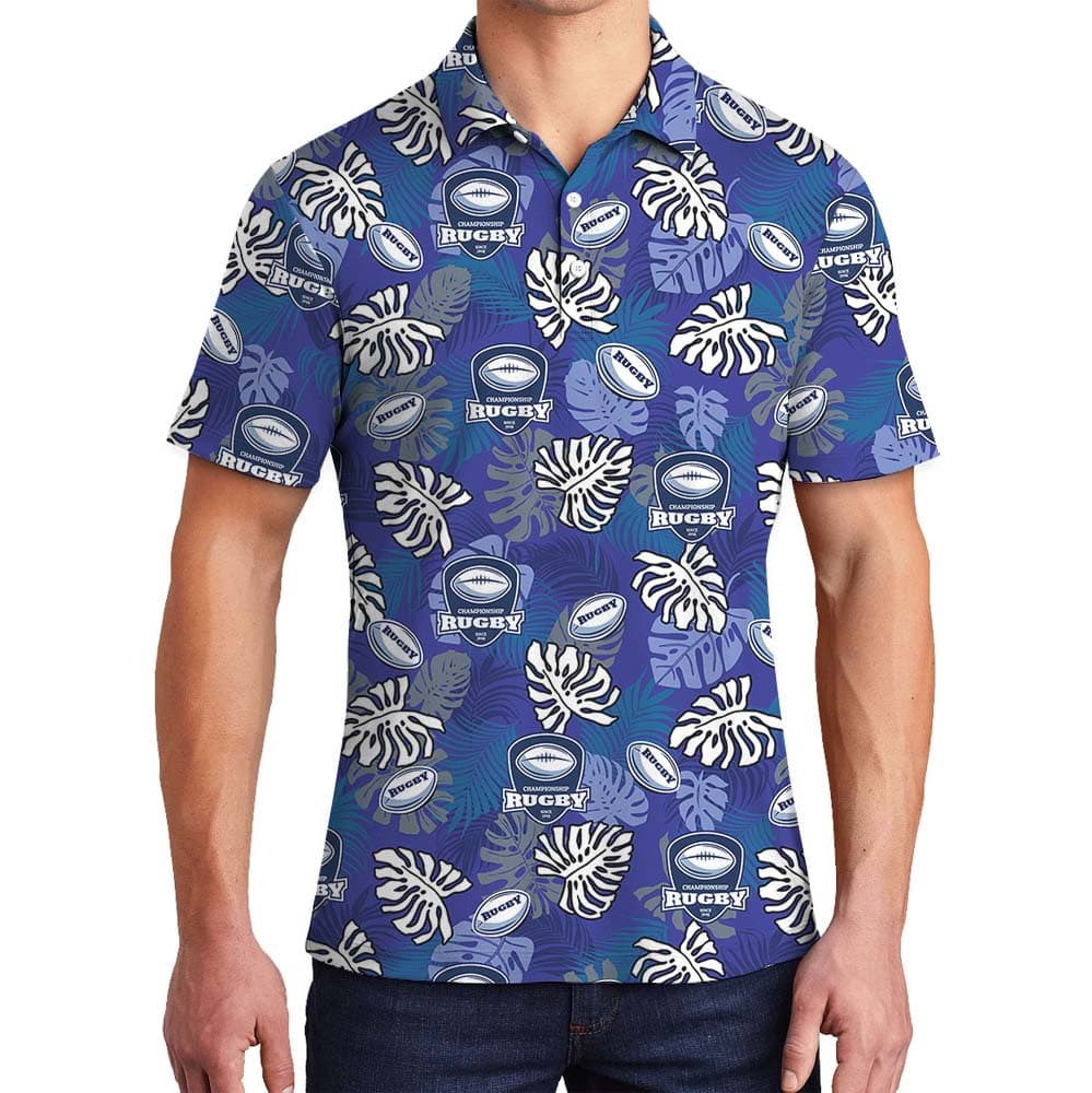 Rugby Tropical Polo Shirt With Custom Logo