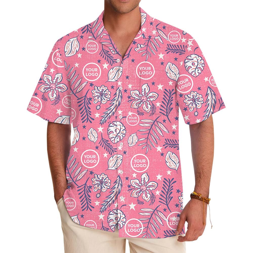Vintage Vibes Pink Hawaiian Shirt With Custom Face