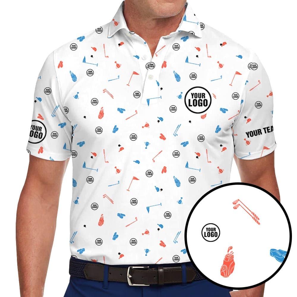 Custom Golf Logo And Team Name Polo Shirt Bulk Order