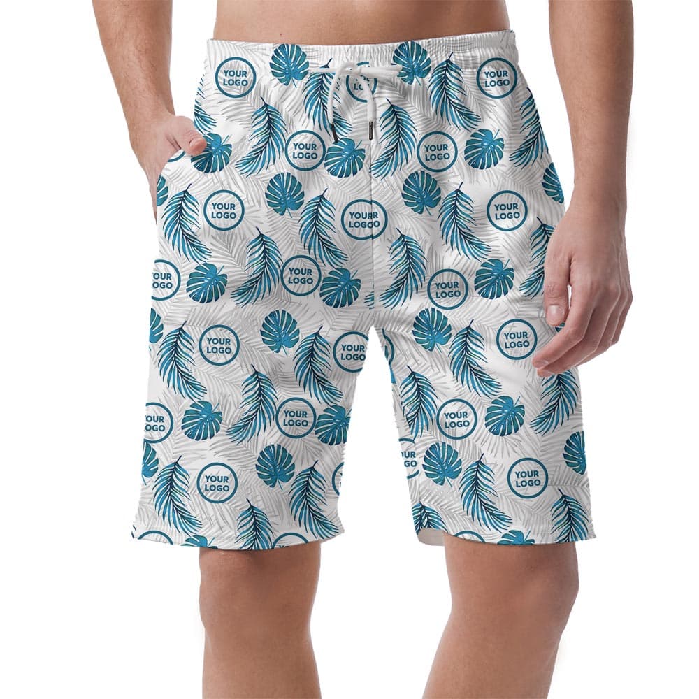 Custom Hawaiian Men's Short - Tropical Fern Pattern with New Live Preview