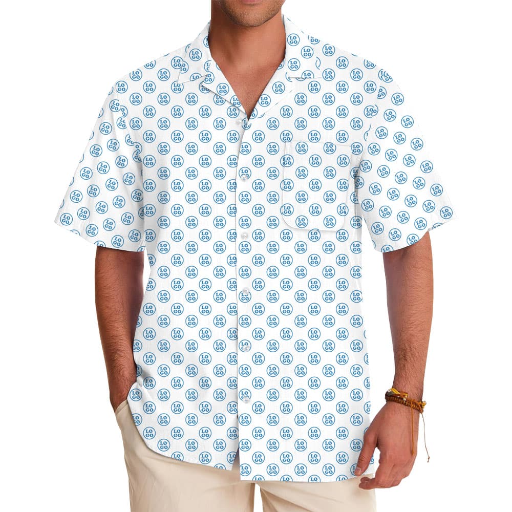 Custom Small Logo Button Up Shirt With Live Preview