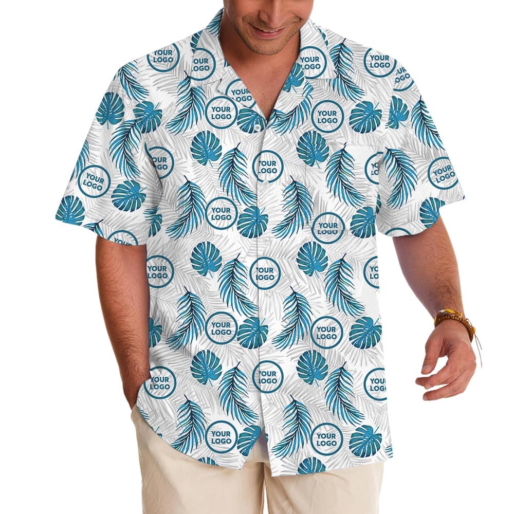 Custom Hawaiian Shirt - Tropical Fern Pattern with New Live Preview