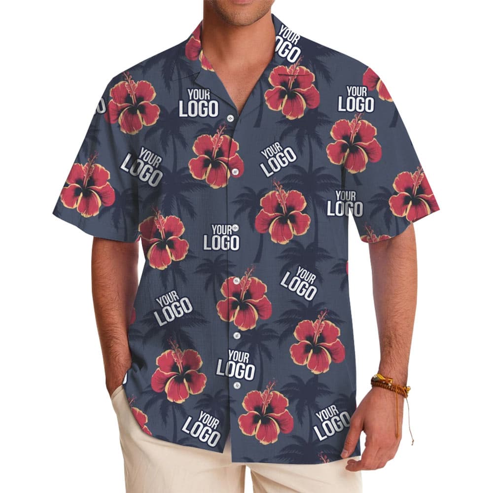 Custom Logo Floral Hawaiian Shirts No Minimum 1