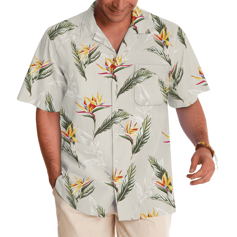 Floral Tropical Hawaiian Shirt With Custom Logo (3)