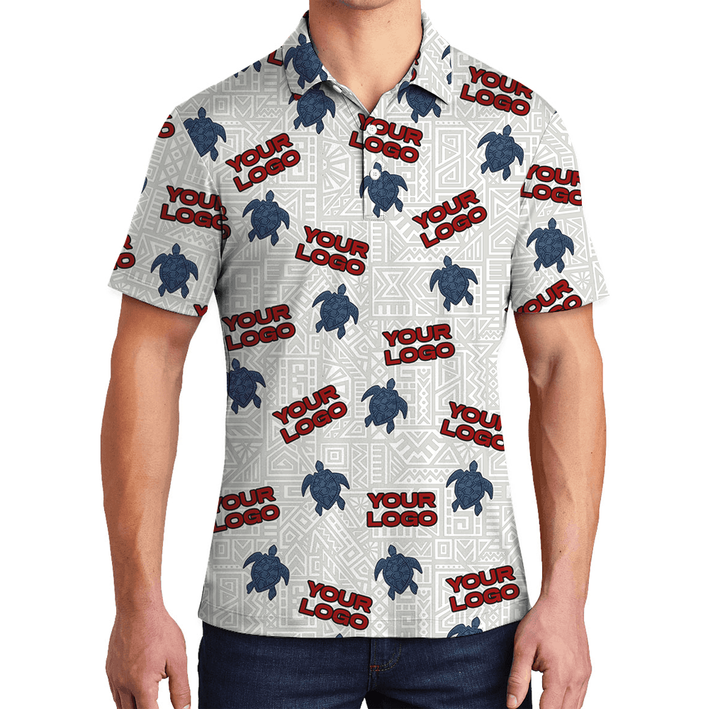 Sea Turtle Custom Logo Pattern Polo Shirt (4)