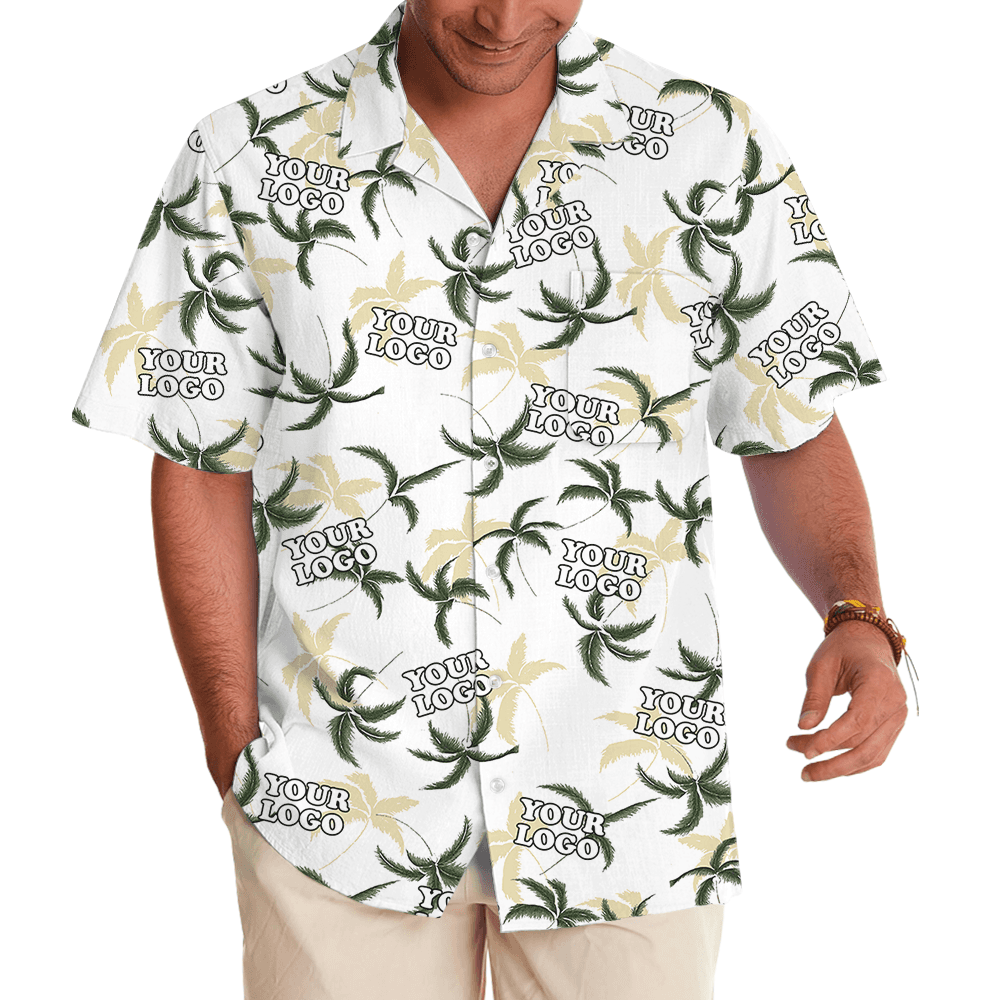 Tropical Palm Tree Custom Logo Hawaiian Shirt (5)