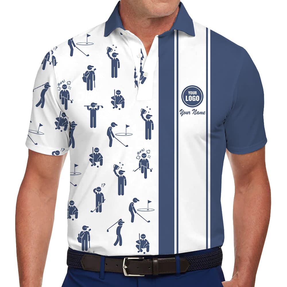 Unique Custom Golf Logo And Team Name Polo Shirt