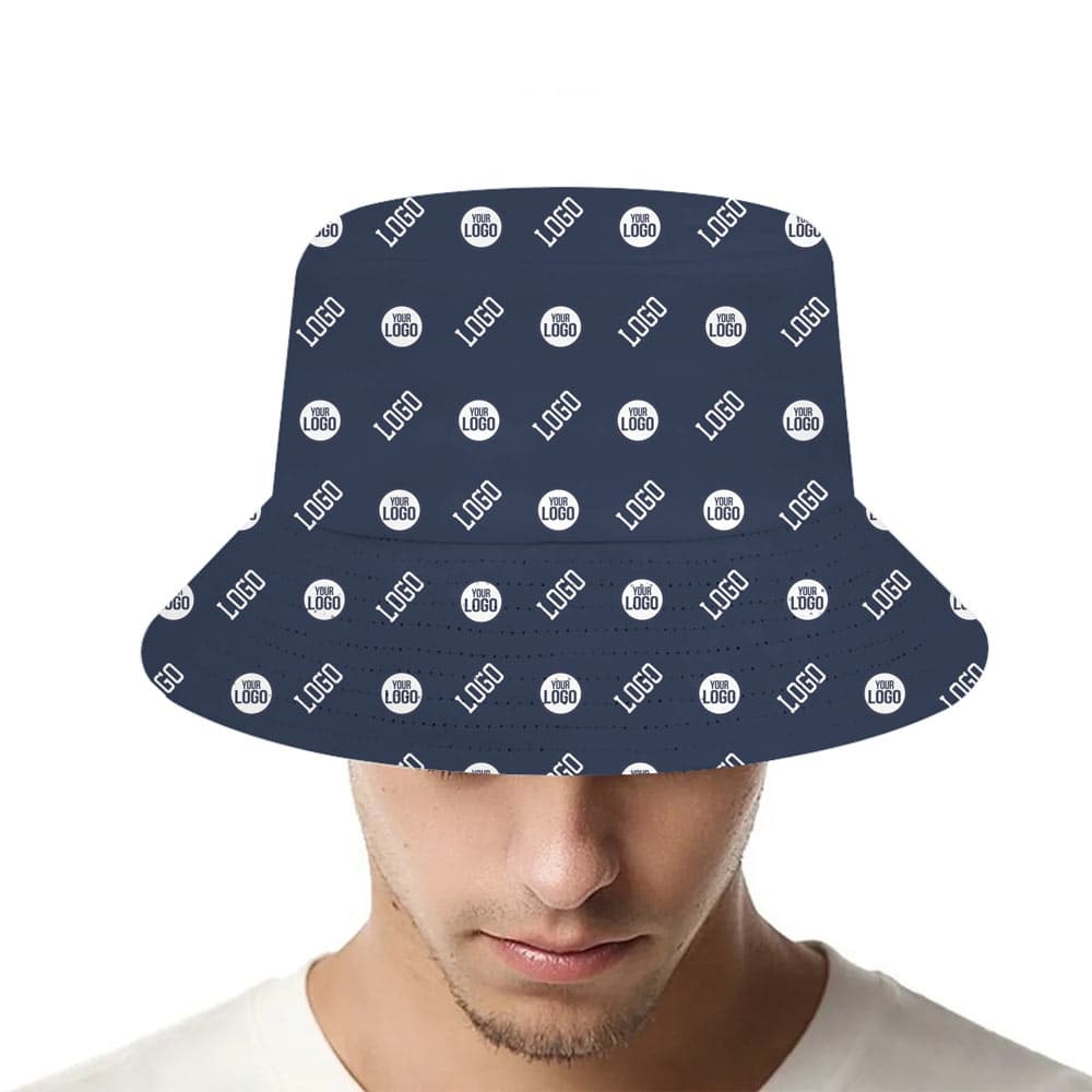 Bucket Hat Custom With 2 Logos And Color Live Preview
