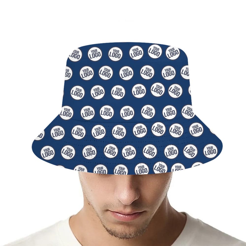 Custom Company Logo And Color Bucket Hat Live Preview