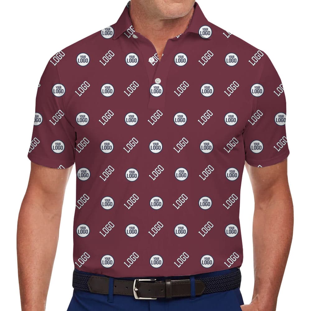 Custom Golf Polo Shirt With 2 Logos And Preview