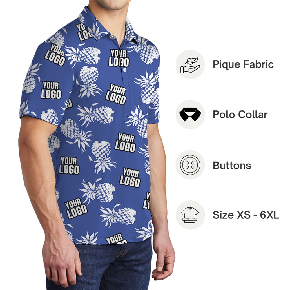 Custom Logo Royal Polo Shirt With Pineapple