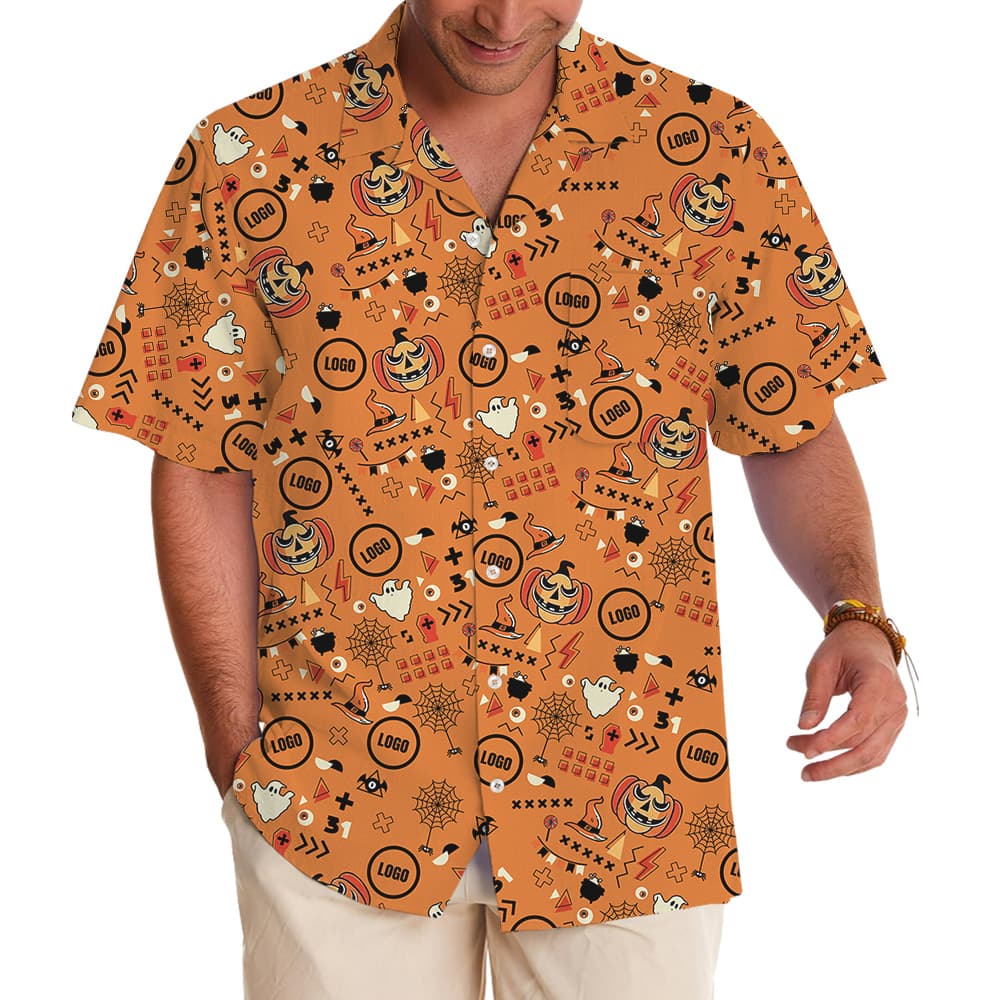 Halloween Custom Logo For Hawaiian Shirt