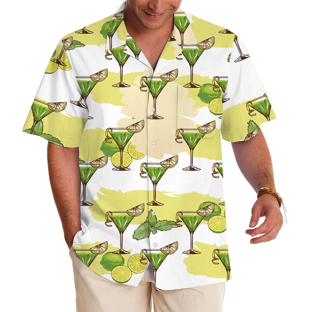 Hawaiian Shirt With Summer Cocktail