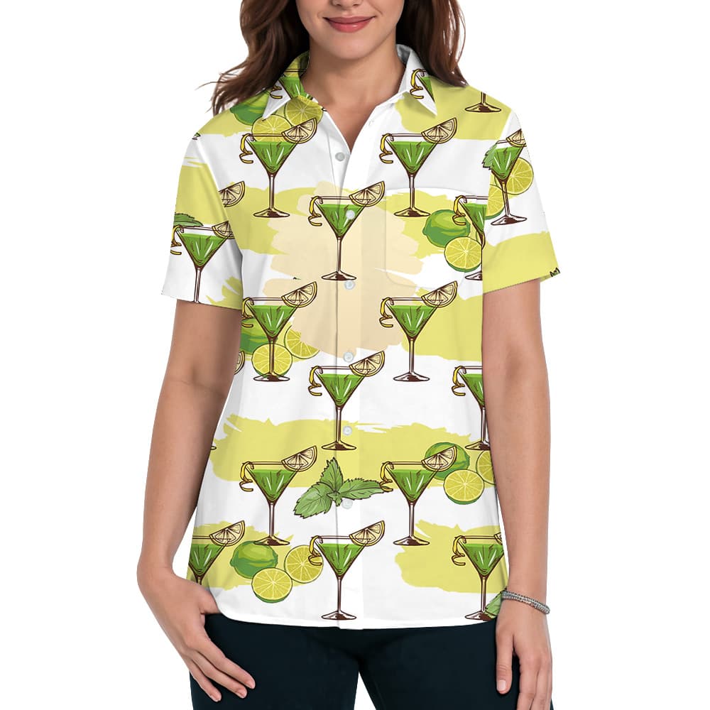 Hawaiian Shirt With Summer Cocktail