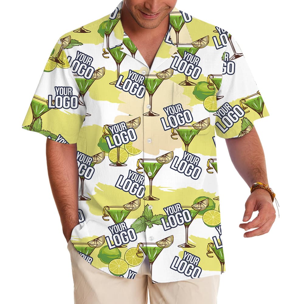 Lime And Mint Drink Custom Logo Hawaiian Shirt