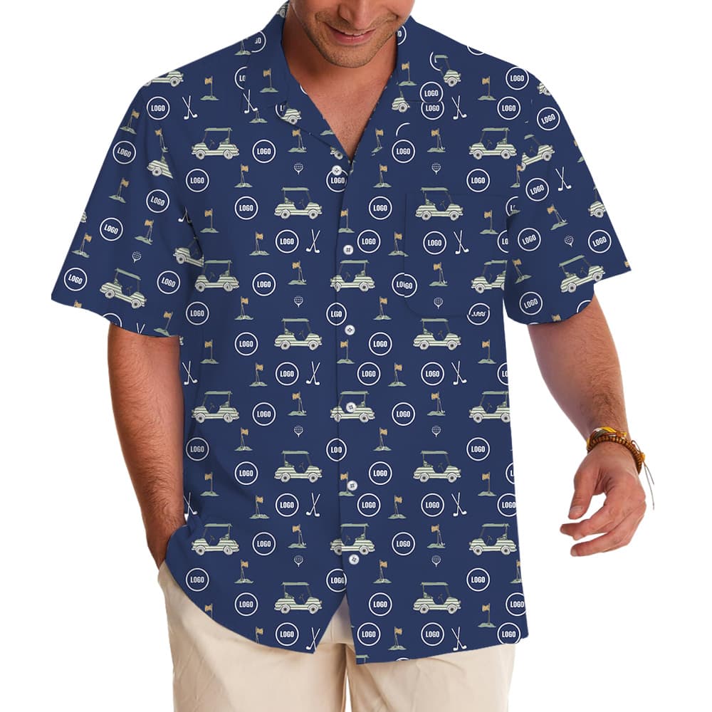 Personalized Hawaiian Golf Shirt With Logo
