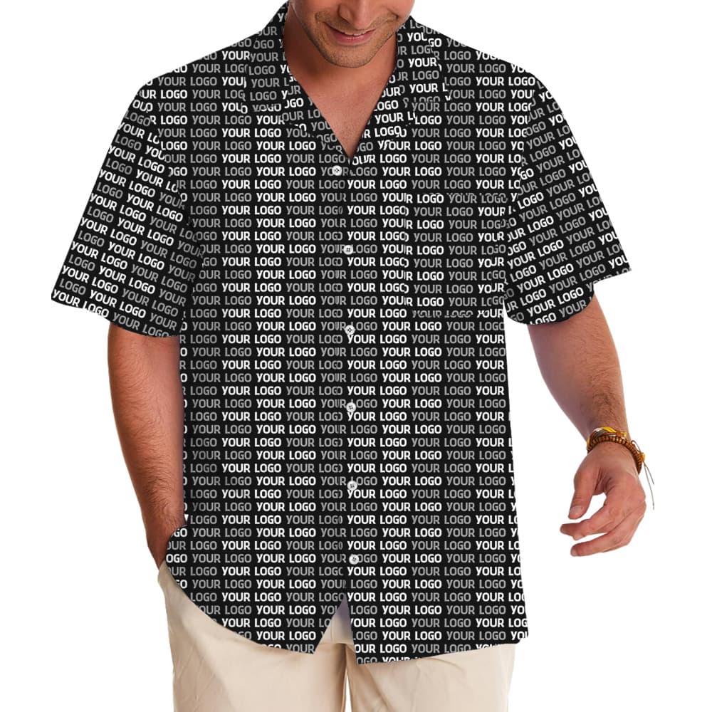 All-Over Custom Logo Hawaiian Shirt