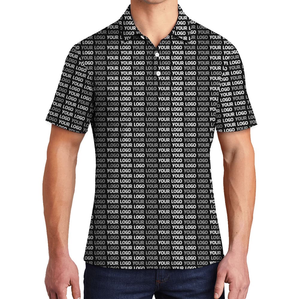 All-Over Custom Logo Polo Shirt