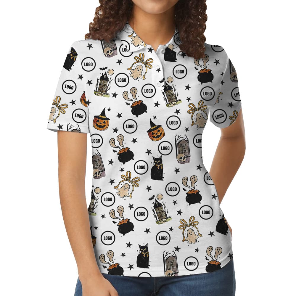 Bewitched Icons Custom Logo Halloween Polo Shirt